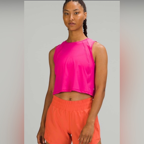 NWT - Lululemon Sculpt Cropped Tank Pink Size 4 - Picture 1 of 6